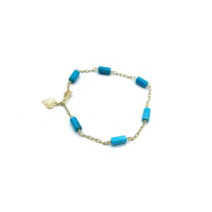 bracelet 6 tourquoises